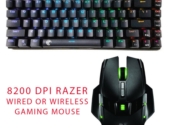 Razer Ouroboros Elite Wired/Wireless Gaming Mouse & Waterproof RGB Keyboard