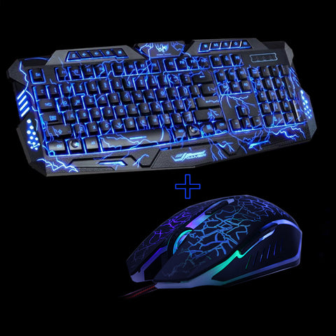 Havic Purple/Blue/Red LED Pro Gaming Keyboard Mouse Combo