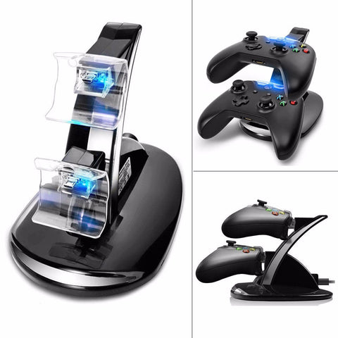 Dual Controller Charging Dock Station For Microsoft Xbox One Controllers