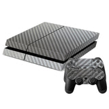 Classical Black Carbon Fiber Decal Skin Ps4 console Cover