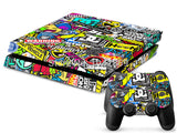 STICKERBOMB Skin Sticker For Sony PS4 Playstation 4 Console & 2 Controller