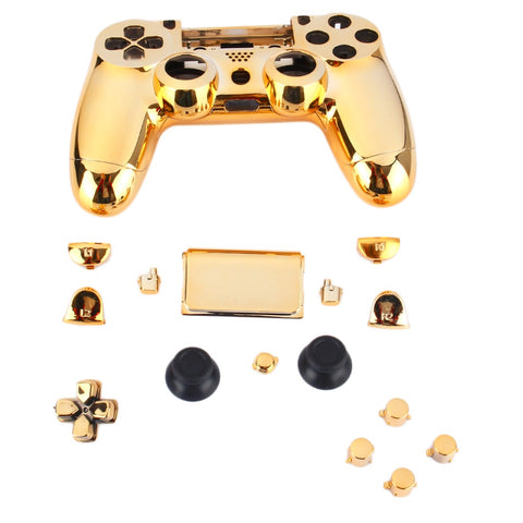 Gold Chrome Replacement Hydro Dipped Shell Mod Kit for PS4 Controller