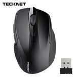 TeckNet Pro 2.4GHz Wireless Mouse Nano Receiver Ergonomic Mice 6 Buttons 2400DPI 5 Adjustment Levels for Computer