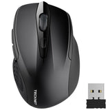 TeckNet Pro 2.4GHz Wireless Mouse Nano Receiver Ergonomic Mice 6 Buttons 2400DPI 5 Adjustment Levels for Computer