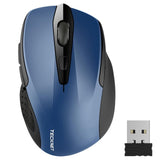 TeckNet Pro 2.4GHz Wireless Mouse Nano Receiver Ergonomic Mice 6 Buttons 2400DPI 5 Adjustment Levels for Computer