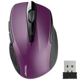 TeckNet Pro 2.4GHz Wireless Mouse Nano Receiver Ergonomic Mice 6 Buttons 2400DPI 5 Adjustment Levels for Computer