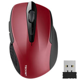 TeckNet Pro 2.4GHz Wireless Mouse Nano Receiver Ergonomic Mice 6 Buttons 2400DPI 5 Adjustment Levels for Computer