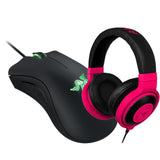 Razer Kraken Neon Over-Ear Gaming Headphone and Razer DeathAdder 2013 6400DPI Gaming Mouse For Phone Computer PC + Original box