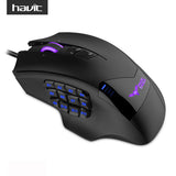 HAVIT Gaming Mouse Wired Optical Mouse 19 Programmable Buttons