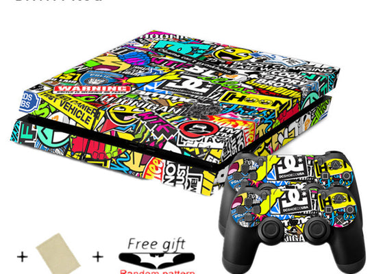 STICKERBOMB Skin Sticker For Sony PS4 Playstation 4 Console & 2 Controller